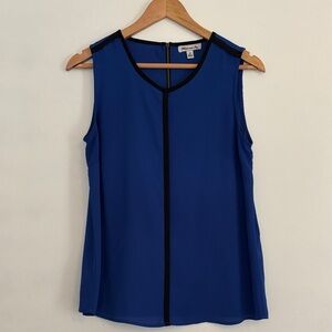 Faith and Joy Royal Blue Sleeveless Camisole with Black Trim
